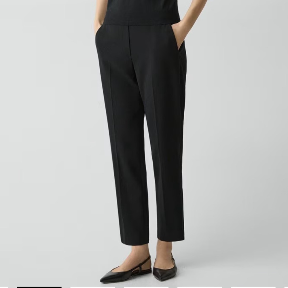 Theory | Treeca pull on pants admiral crepe - black